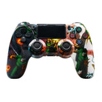 PS4 무선 블루투스 게임 컨트롤러 라이트 스트립 듀얼 진동 게임 핸들, 화이트, 블랙, 레드, 블루, 그린, 로즈 레드, 레터, 라인, 파이어 고스트, 만화, 헐크, 스켈레톤, 기어, 라이트닝, 플레임, 클라우드, 버스트, 우드 그레인, 스타 레드