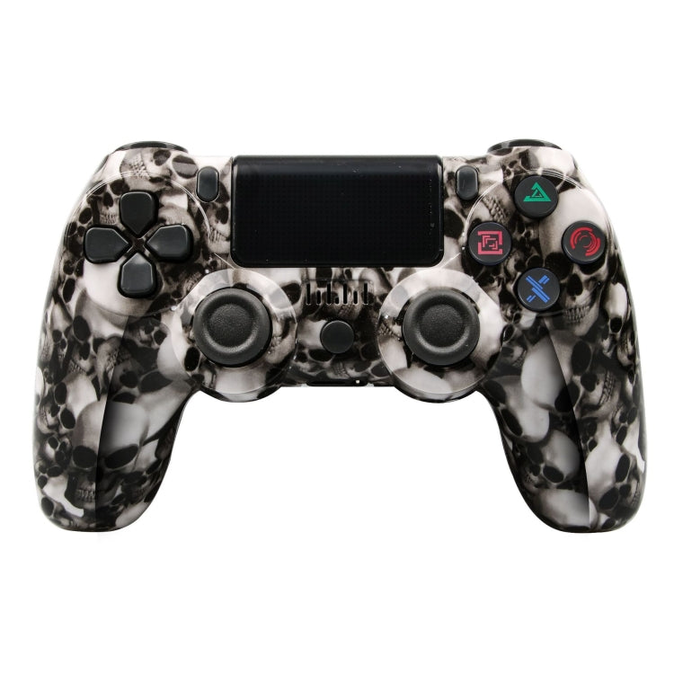 PS4 무선 블루투스 게임 컨트롤러 라이트 스트립 듀얼 진동 게임 핸들, 화이트, 블랙, 레드, 블루, 그린, 로즈 레드, 레터, 라인, 파이어 고스트, 만화, 헐크, 스켈레톤, 기어, 라이트닝, 플레임, 클라우드, 버스트, 우드 그레인, 스타 레드