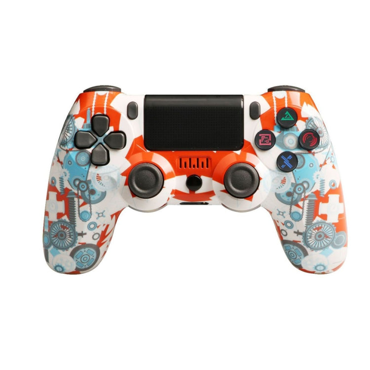 PS4 무선 블루투스 게임 컨트롤러 라이트 스트립 듀얼 진동 게임 핸들, 화이트, 블랙, 레드, 블루, 그린, 로즈 레드, 레터, 라인, 파이어 고스트, 만화, 헐크, 스켈레톤, 기어, 라이트닝, 플레임, 클라우드, 버스트, 우드 그레인, 스타 레드