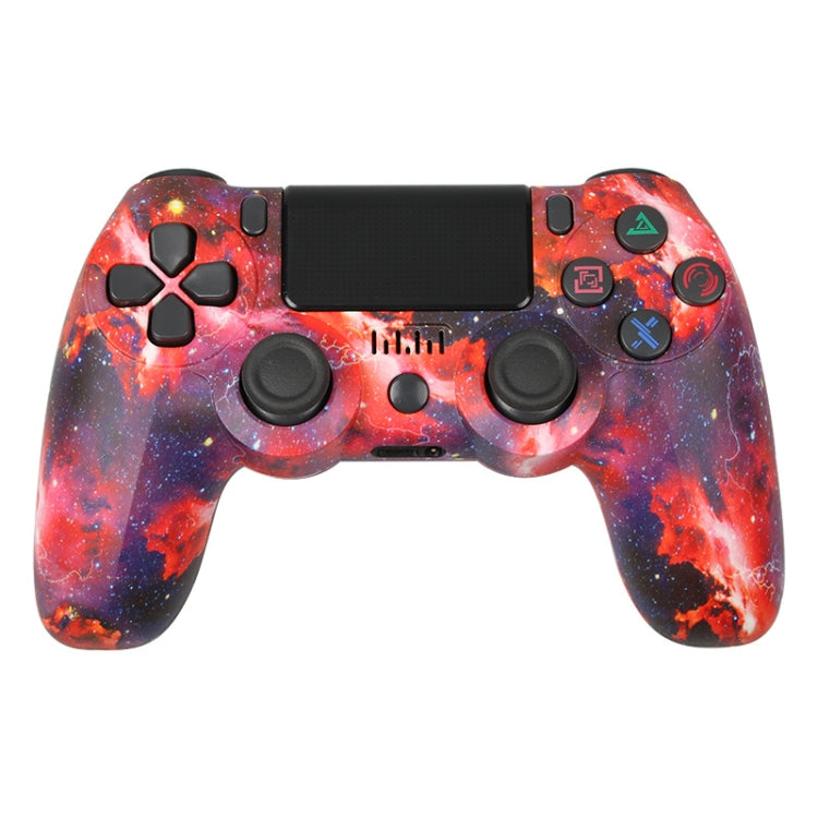 PS4 무선 블루투스 게임 컨트롤러 라이트 스트립 듀얼 진동 게임 핸들, 화이트, 블랙, 레드, 블루, 그린, 로즈 레드, 레터, 라인, 파이어 고스트, 만화, 헐크, 스켈레톤, 기어, 라이트닝, 플레임, 클라우드, 버스트, 우드 그레인, 스타 레드