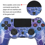 PS4 무선 블루투스 게임 컨트롤러 라이트 스트립 듀얼 진동 게임 핸들, 화이트, 블랙, 레드, 블루, 그린, 로즈 레드, 레터, 라인, 파이어 고스트, 만화, 헐크, 스켈레톤, 기어, 라이트닝, 플레임, 클라우드, 버스트, 우드 그레인, 스타 레드