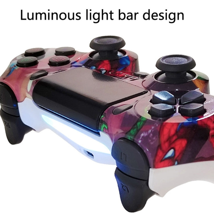 PS4 무선 블루투스 게임 컨트롤러 라이트 스트립 듀얼 진동 게임 핸들, 화이트, 블랙, 레드, 블루, 그린, 로즈 레드, 레터, 라인, 파이어 고스트, 만화, 헐크, 스켈레톤, 기어, 라이트닝, 플레임, 클라우드, 버스트, 우드 그레인, 스타 레드