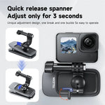 TELESIN 360 Degree Rotation Magnetic Backpack Clip Clamp Mount For Action Camera, TELESIN
