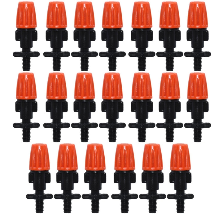 20개 TF-118 원예 관개 점적 관개 시스템 세트 부속품, 6mm 단일 후크 연결 4/7mm 모세관 (주황색)