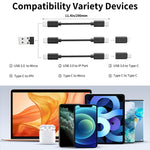 HE-C098 다기능 USB 어댑터 충전 케이블 키트 메이크업 거울 & 휴대폰 거치대 포함, HE-C098 검정, HE-C098 흰색