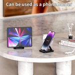 HE-C098 다기능 USB 어댑터 충전 케이블 키트 메이크업 거울 & 휴대폰 거치대 포함, HE-C098 검정, HE-C098 흰색