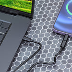 HE-C098 다기능 USB 어댑터 충전 케이블 키트 메이크업 거울 & 휴대폰 거치대 포함, HE-C098 검정, HE-C098 흰색