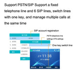 S135 PSTN+SIP 듀얼 모드 녹음 스마트폰 6방향 VOIP 네트워크 전화 IP 전화, S135