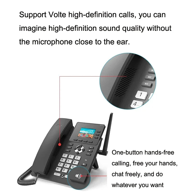 S01 스마트 VOIP 네트워크 전화 4G 풀 네트콤 SIP 오디오 컨퍼런스 비즈니스 사무실 무선 고정 전화, S01