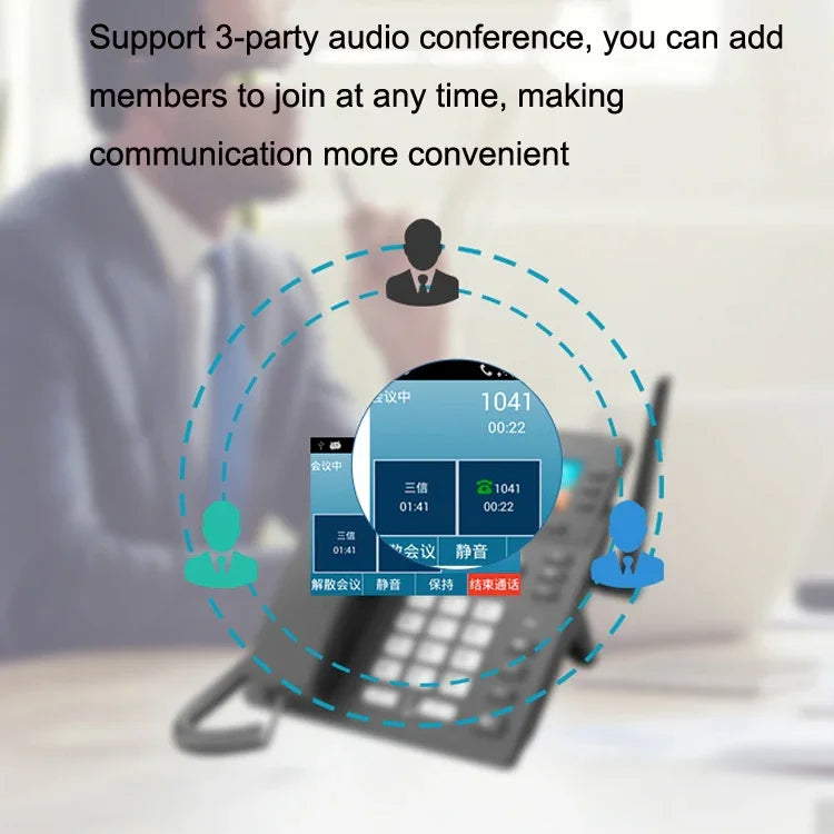 S01 스마트 VOIP 네트워크 전화 4G 풀 네트콤 SIP 오디오 컨퍼런스 비즈니스 사무실 무선 고정 전화, S01