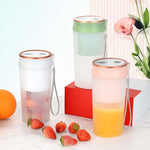LGZ-1 500ml 50W 4날 전기 휴대용 주서기 충전식 주스 추출기, LGZ-1 (핑크), LGZ-1 (화이트), LGZ-1 (그린)
