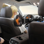 F6207 Car Rear Seat Zip Lock USB Double Head Fan, USB, Cigarette Lighter with USB