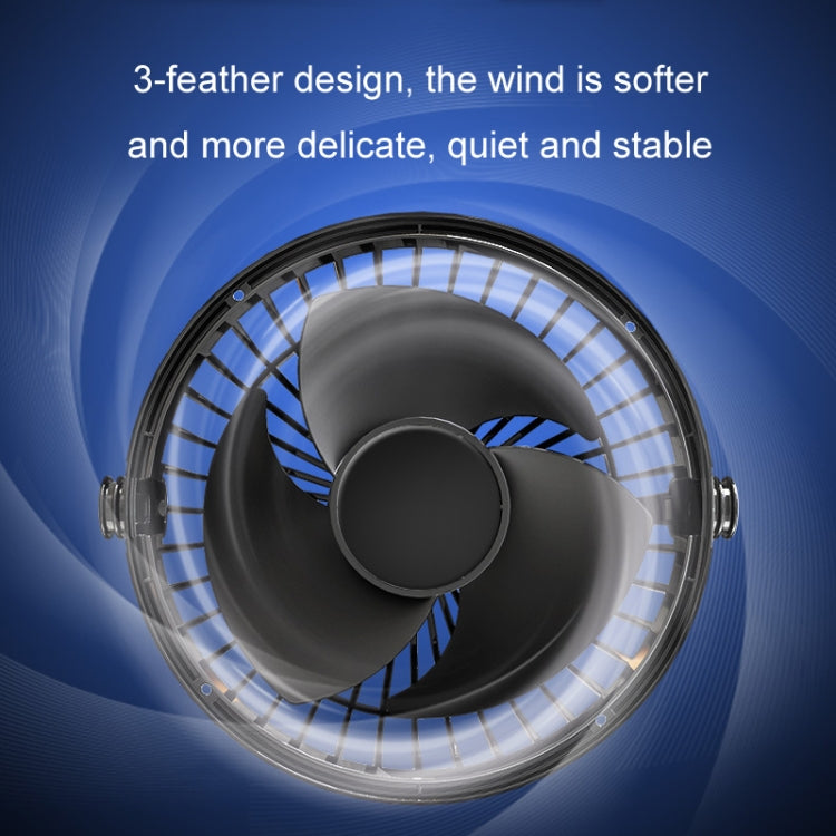 12V/24V Vehicle Electric Oscillating Head Rotatable Double Head Fan, F623U, F623