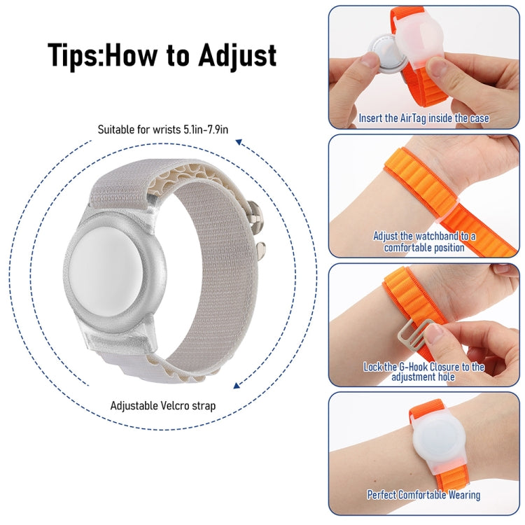 AirTag 2세대 / AirTag 1세대용 나일론 스트랩 손목밴드 분실 방지 트래커 보호 케이스
