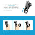 APEXEL APL-HB100MM HD 곤충 보석 100 마이크로 외장 휴대폰 렌즈, APL-HB100MM