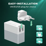 LDNIO A2620C 65W 범용 휴대폰 태블릿 충전기 Type-C/USB-C 포트 고속 충전기, 65W EU 플러그, 65W UK 플러그, 65W US 플러그