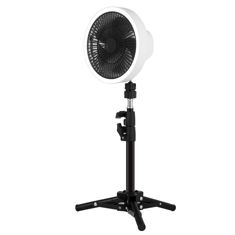 ZK-01 7인치 야외 캠핑 LED 조명 삼각대 선풍기 휴대용 다기능 보조 배터리 목걸이 선풍기