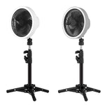 ZK-01 7인치 야외 캠핑 LED 조명 삼각대 선풍기 휴대용 다기능 보조 배터리 목걸이 선풍기