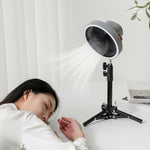 ZK-01 7인치 야외 캠핑 LED 조명 삼각대 선풍기 휴대용 다기능 보조 배터리 목걸이 선풍기