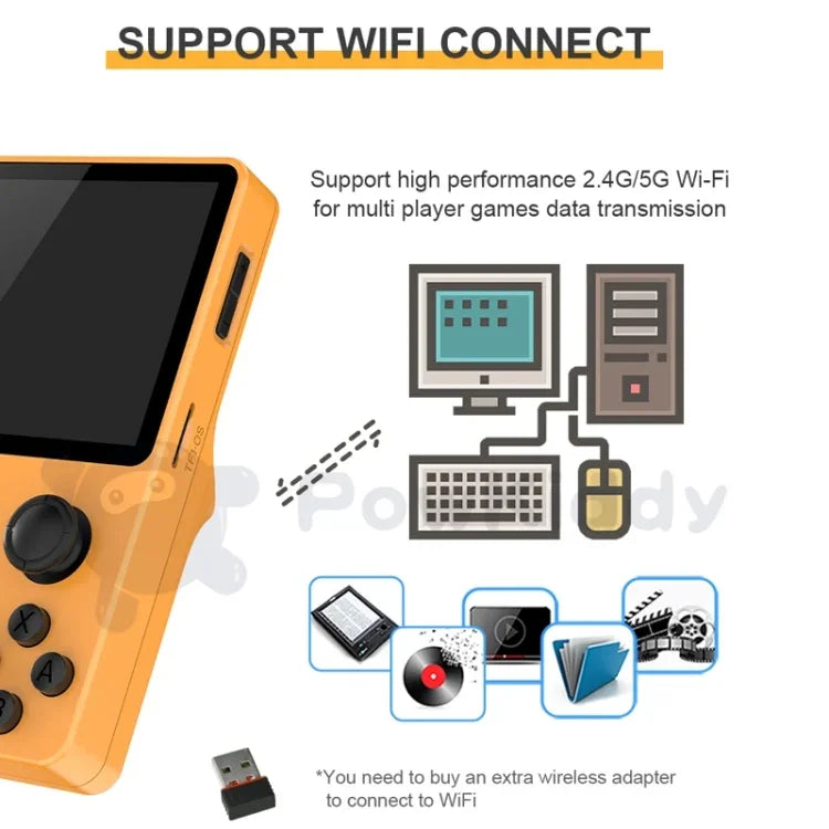 POWKIDDY RGB20S 3.5인치 IPS 스크린 레트로 오픈 소스 휴대용 게임 콘솔, 16GB+64GB, 16GB+256GB