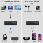 3-in-1 블루투스 5.0 어댑터 TV 컴퓨터 무선 오디오 수신 송신기, ZF-360