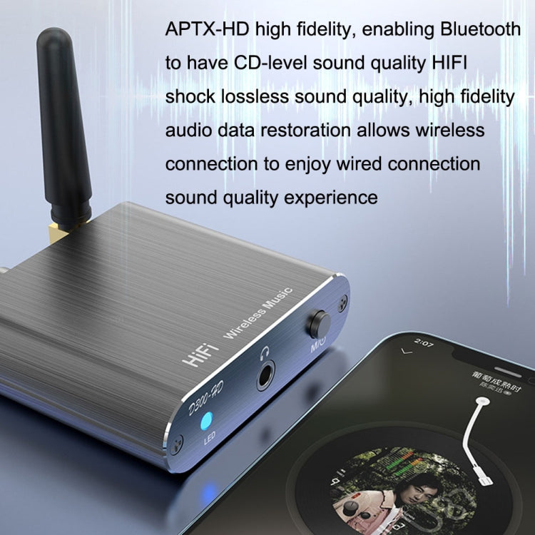 블루투스 5.2 오디오 리시버 3.5MM AUX 동축 광섬유 APTX HD 블루투스 어댑터, D300