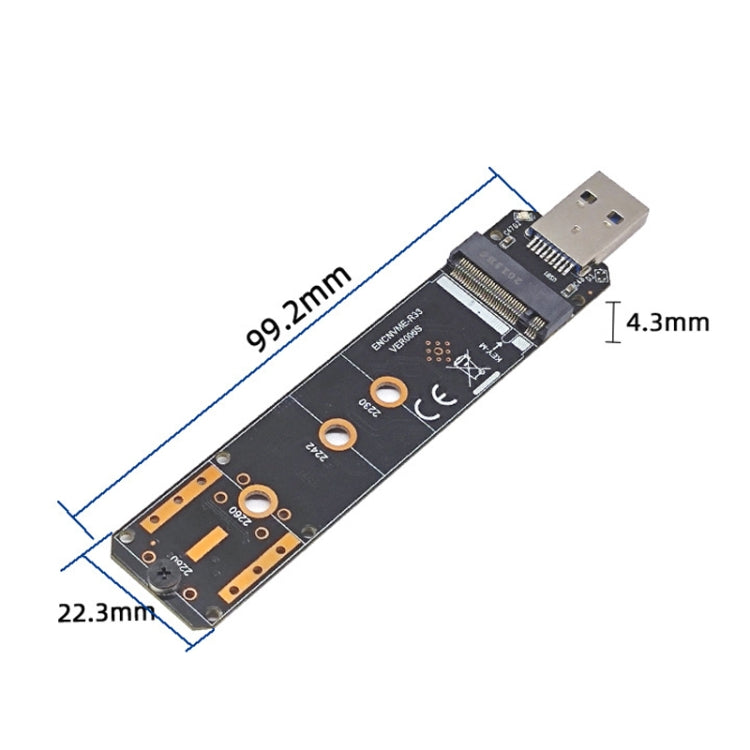 ENCNVME-R33 USB 3.2 Gen 2 10Gbps NVMe M.2 SSD 어댑터 RTL9210 칩셋 M 키 M2 NVMe용, ENCNVME-R33