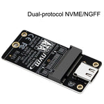 M.2 NVME 하드 디스크 박스 전송 카드 RTL9210B 칩 타입-C / USB-C USB3.1 Gen2 10Gbps