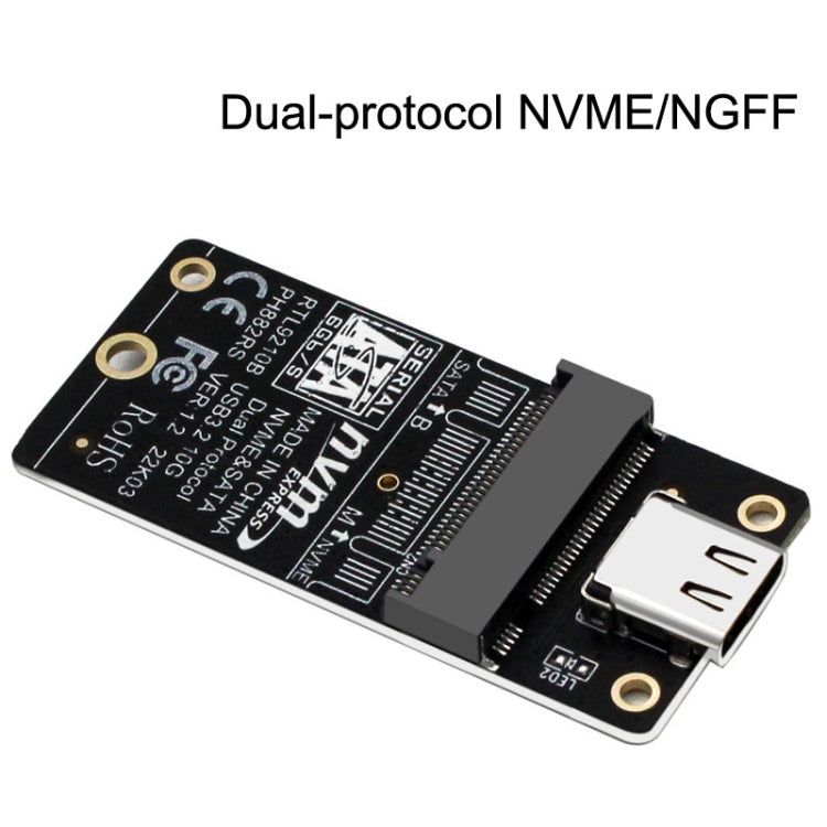 M.2 NVME 하드 디스크 박스 전송 카드 RTL9210B 칩 타입-C / USB-C USB3.1 Gen2 10Gbps
