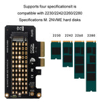 5개 NVME 전송 카드 M.2 to PCIE3.0/4.0 풀 스피드 X4 확장 카드, 풀 하이트, 하프 하이트