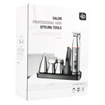 5-in-1 디지털 디스플레이 물 세척 면도기 코털 전기 밀착 셰어 세트, LK-881 5-in-1 (실버)