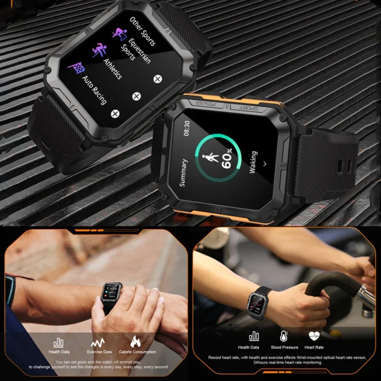 C20 Pro 1.83인치 IP68 방수 블루투스 통화 삼방 방지 스마트 스포츠 시계