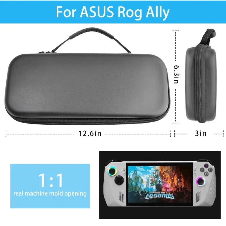 ASUS ROG Ally 게임 콘솔 EVA 가죽 질감 핸드백 클러치 보호 가방, 가방 (블랙), 가방 (화이트)