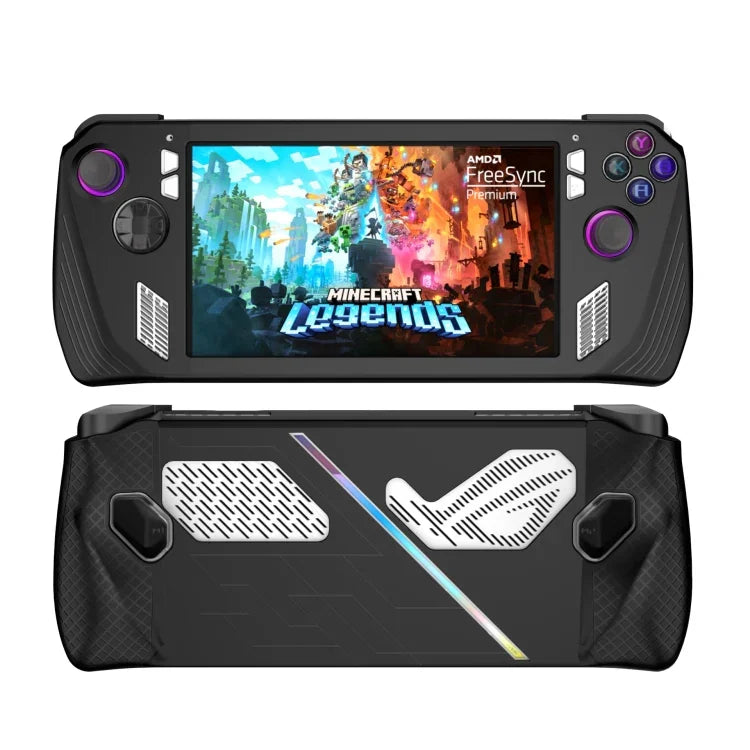 ASUS ROG Ally 게임 콘솔 실리콘 보호 커버 스프레이 오일 케이스, 실리콘 커버 블랙