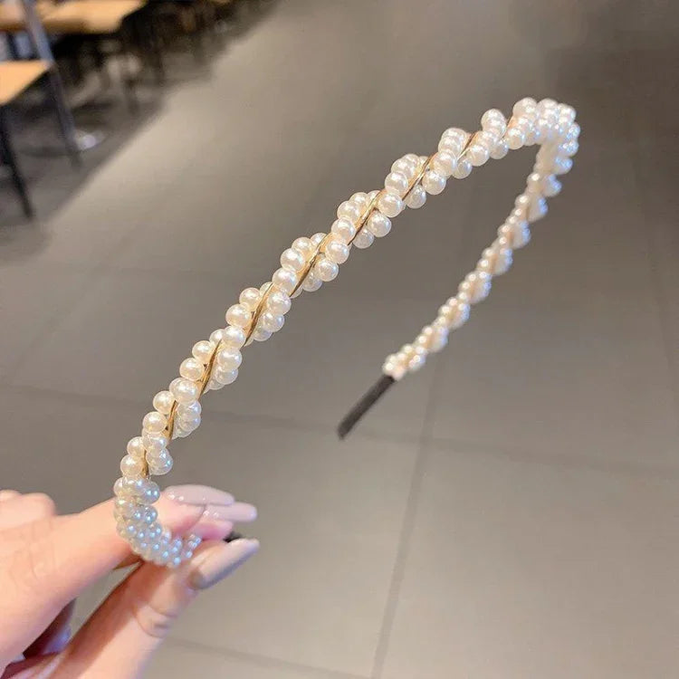 Sweet Pearl Headband Retro Versatile Hair Accessories, 1A, 2B, 3C, 4, 5, 6, 7, 8, 9, 10, 11, 12, 13, 14, 15, 16, 17, 18, 19, 20