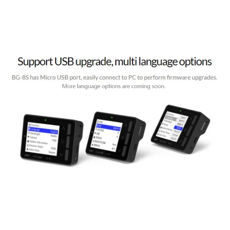 ISDT 항공기 모델 리튬 배터리 1-8S 전기 디스플레이 측정기, ISDT BG-8S