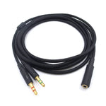킹스톤 스카이라인 알파 클라우드 II 3.5mm 2-in-1 오디오 케이블, ZS0174 블랙