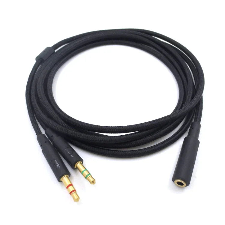 킹스톤 스카이라인 알파 클라우드 II 3.5mm 2-in-1 오디오 케이블, ZS0174 블랙