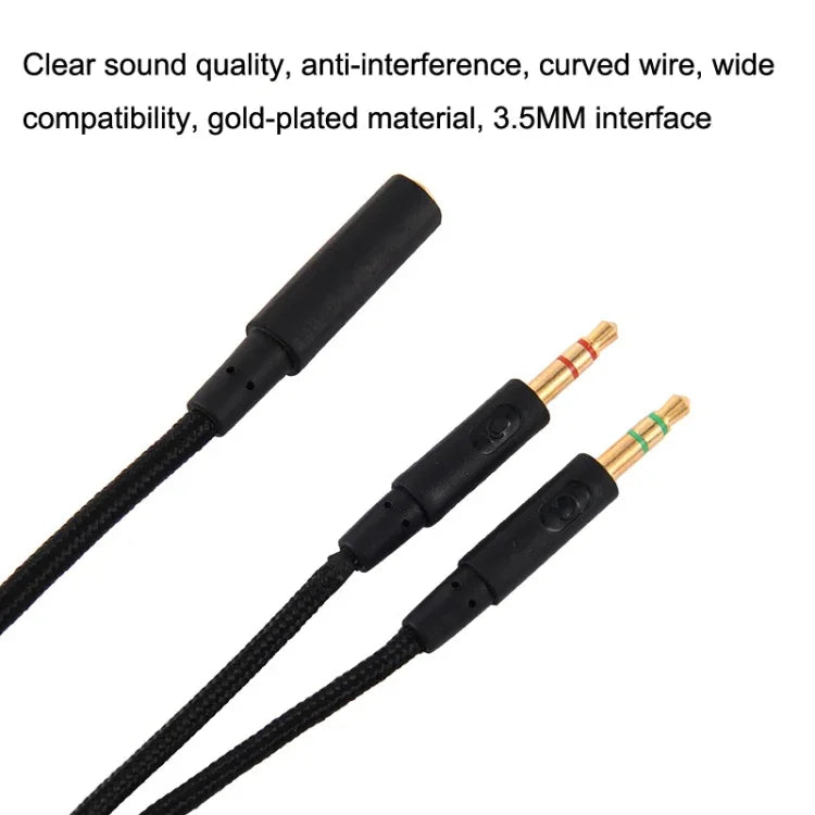 킹스톤 스카이라인 알파 클라우드 II 3.5mm 2-in-1 오디오 케이블, ZS0174 블랙