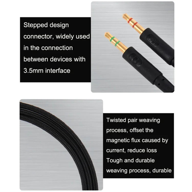 킹스톤 스카이라인 알파 클라우드 II 3.5mm 2-in-1 오디오 케이블, ZS0174 블랙