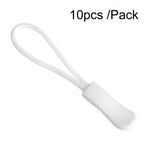 10pcs /Pack TPU Plastic Slider Zipper Cord Caterpillar Puller