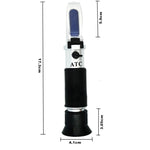 휴대용 굴절계 과일 당도계 브릭스 테스터 0-32 측정 범위, RF001BX 플라스틱 박스 포함
