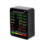 PM2.5/PM10 공기질 감지기 실내 공기질 모니터, 6-in-1 공기질 감지기 화이트, 6-in-1 공기질 감지기 블랙