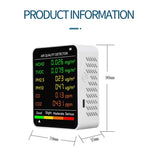 PM2.5/PM10 공기질 감지기 실내 공기질 모니터, 6-in-1 공기질 감지기 화이트, 6-in-1 공기질 감지기 블랙