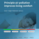PM2.5/PM10 공기질 감지기 실내 공기질 모니터, 6-in-1 공기질 감지기 화이트, 6-in-1 공기질 감지기 블랙