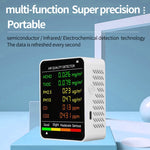 PM2.5/PM10 공기질 감지기 실내 공기질 모니터, 6-in-1 공기질 감지기 화이트, 6-in-1 공기질 감지기 블랙
