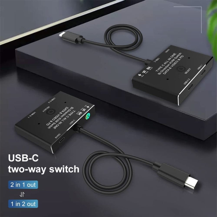 8K30 타입-C / USB-C 양방향 스위치 10Gbps HD 분배기, KC-C201, C201 단일 기기