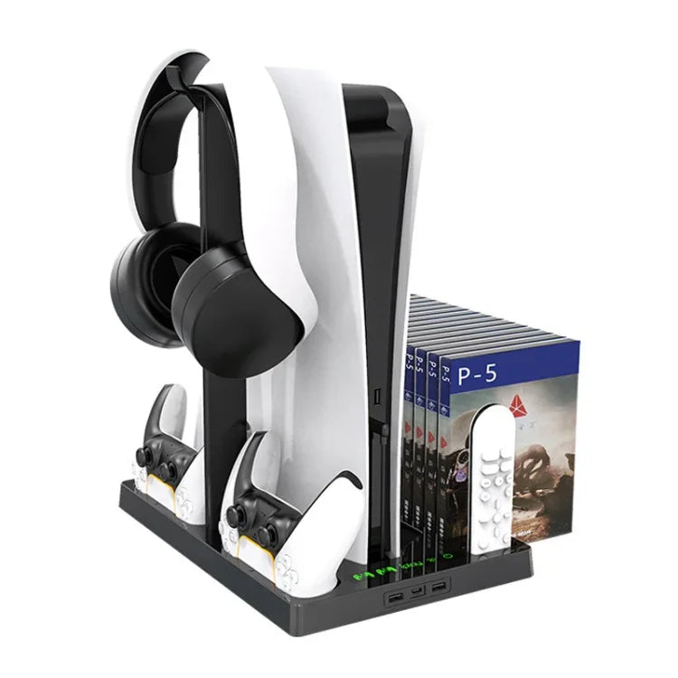 iplay PS5 게임 콘솔 냉각 팬 베이스 충전 스탠드 디스크 홀더 포함, HBP-271