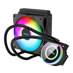 EVESKY 워터 쿨러 CPU 팬 RGB 팬 액체 히트싱크 일체형 라디에이터, 120mm 컬러풀, 120mm RGB, 240mm, 360mm