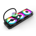 EVESKY 워터 쿨러 CPU 팬 RGB 팬 액체 히트싱크 일체형 라디에이터, 120mm 컬러풀, 120mm RGB, 240mm, 360mm